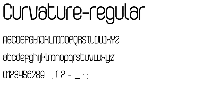 Curvature-Regular font