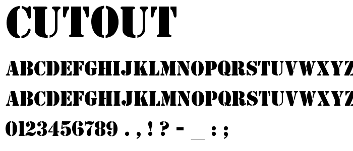 CutOut font