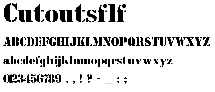 CutOutsFLF font