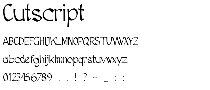 Cutscript font