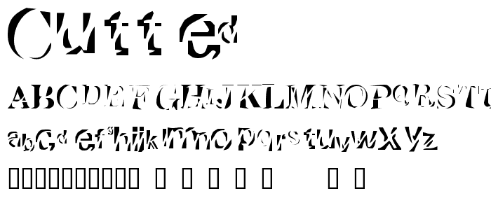 Cutted font