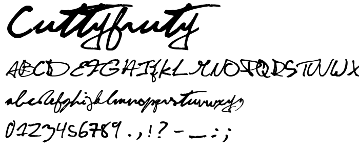 CuttyFruty font
