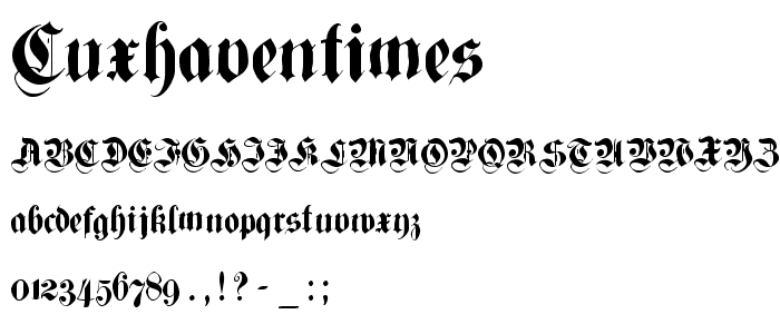 CuxhavenTimes font