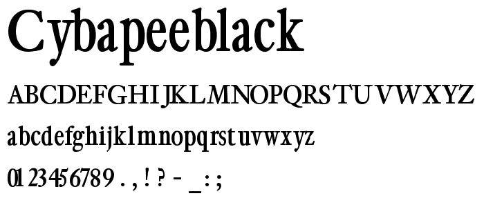 CybapeeBlack font