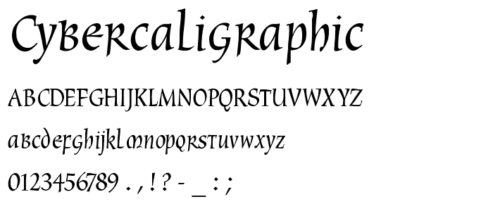 CyberCaligraphic font