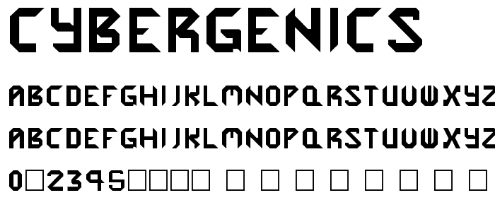 Cybergenics font