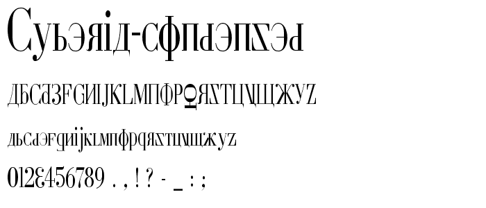 Cyberia Condensed font