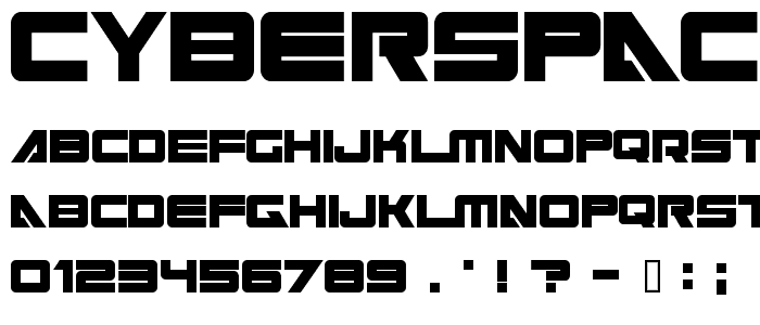 Cyberspace font