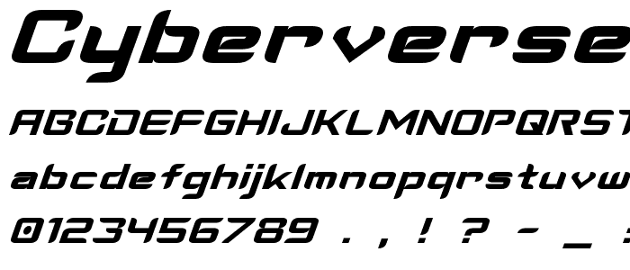 Cyberverse Oblique font