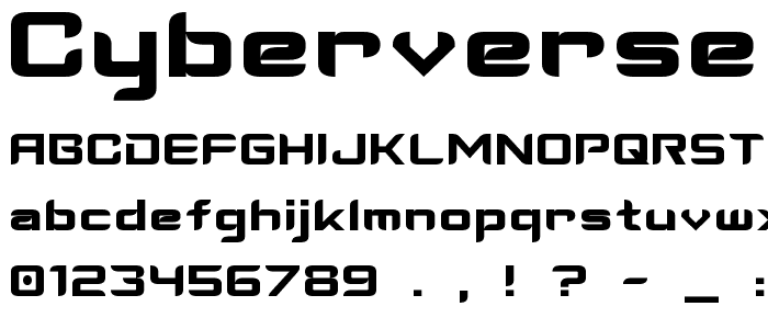 Cyberverse font