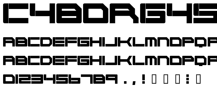 Cyborg45 font