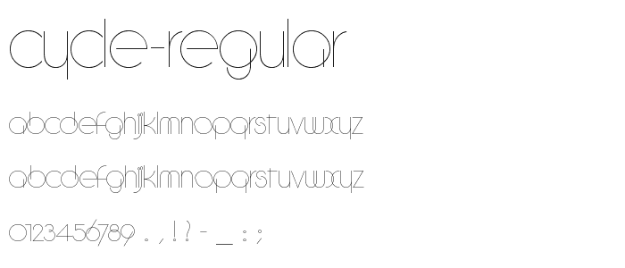 Cycle-Regular font