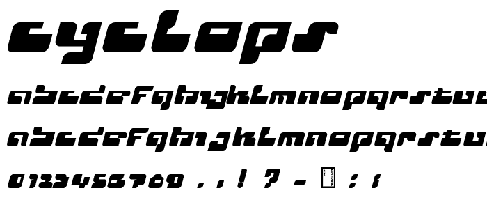 Cyclops font