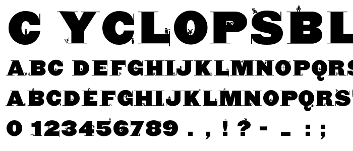CyclopsBlax4Dirk font