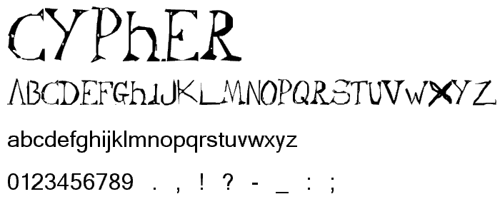 Cypher font