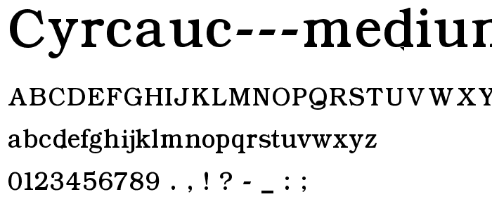 CyrCauc  Medium font