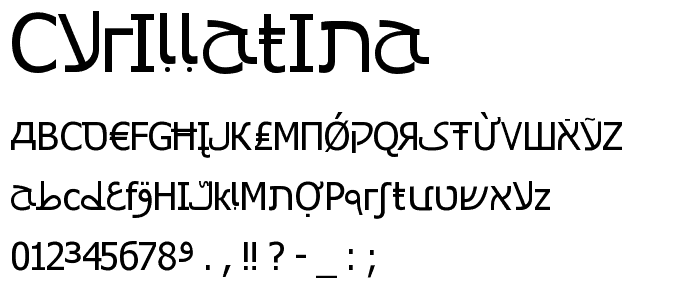 Cyrillatina font