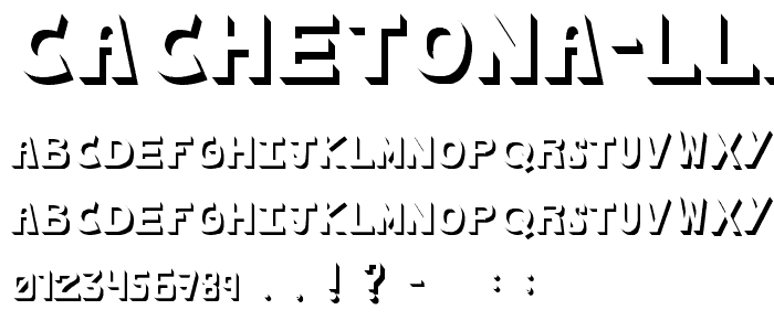 cachetona llena font