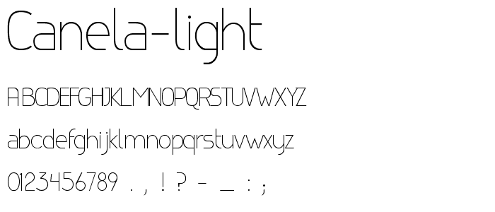 canela-Light font