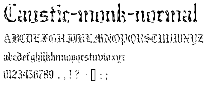 caustic monk Normal font