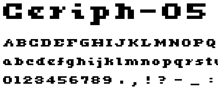 ceriph 05_64 font