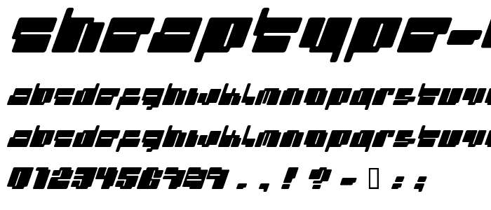 cheaptype (italic) font