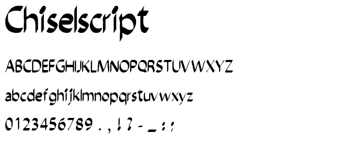 chiselscript font