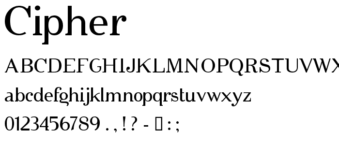 cipher font