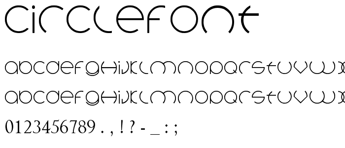 circlefont font