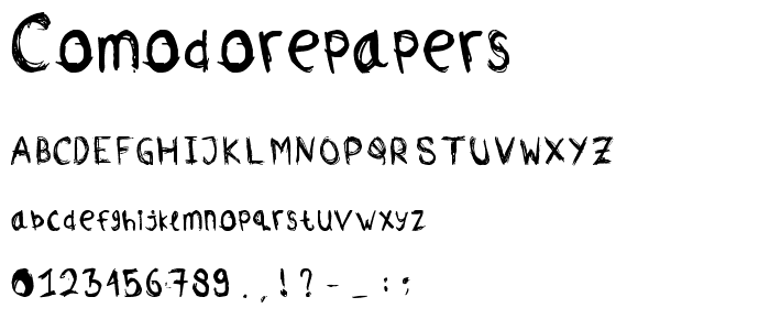 comodorepapers font