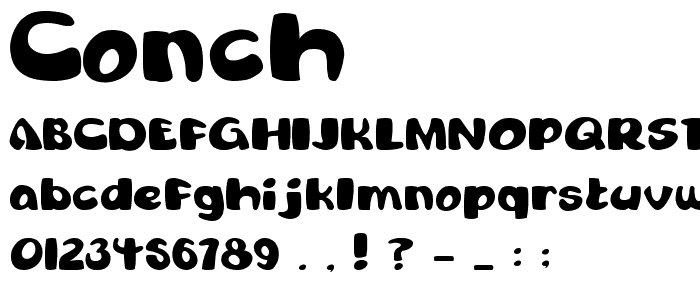 conch font