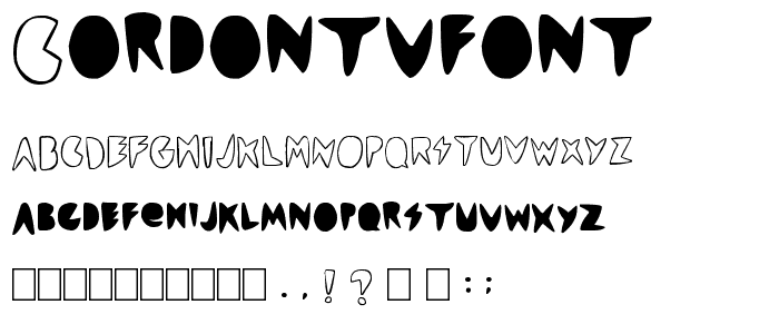 cordontvfont font