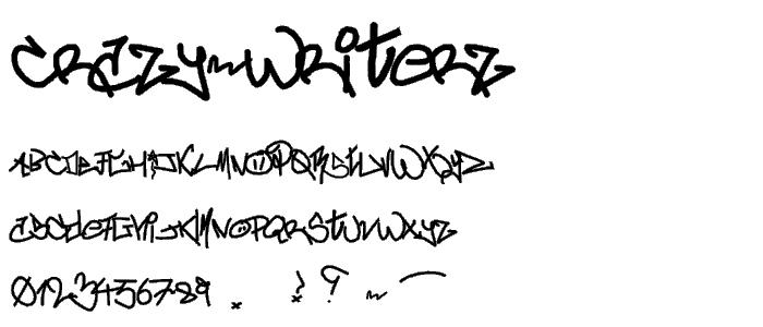 crAzy-WRiterZ font