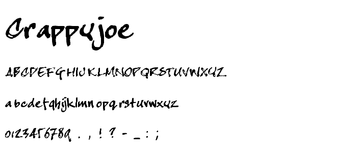 crappyJoe font