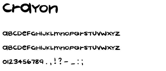 crayon font