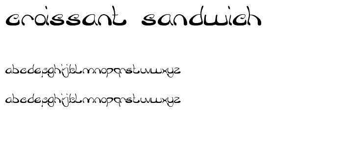 croissant sandwich font