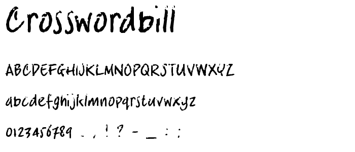 crosswordBill font