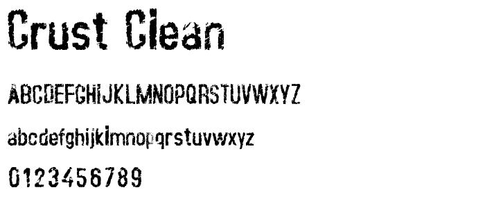 crust_clean font