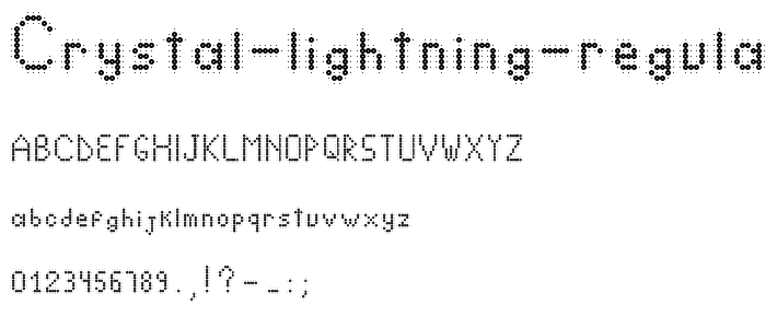 crystal lightning Regular font