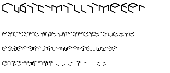 cubic-millimeter font