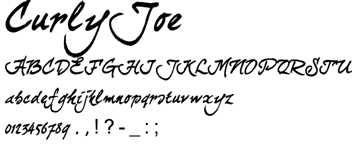 curlyJoe font