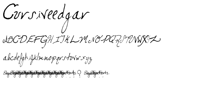 cursiveedgar font
