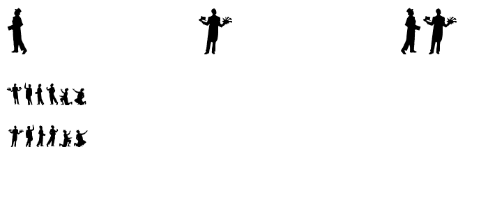 Eine Vorschau der Schriftart curtain call mit Groß-, Klein- und Zahlzeichen