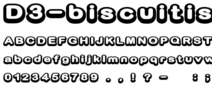 D3 Biscuitism Bold font