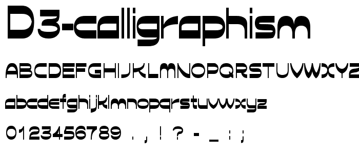 D3 Calligraphism font