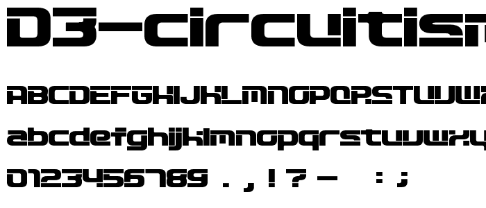 D3 Circuitism font