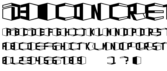 D3 Concretism typeA font