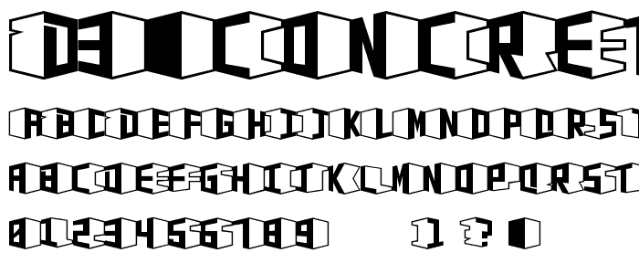 D3 Concretism typeB font