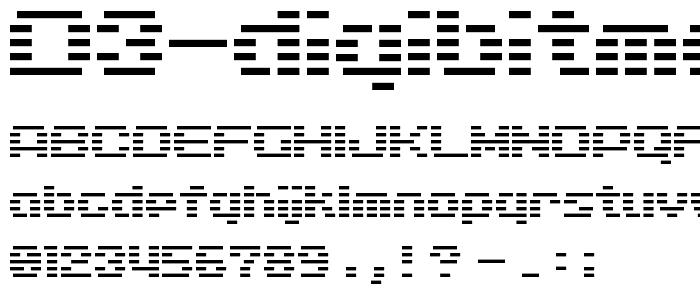 D3 DigiBitMapism type A wide font