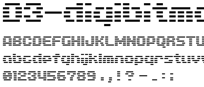 D3 DigiBitMapism type A font